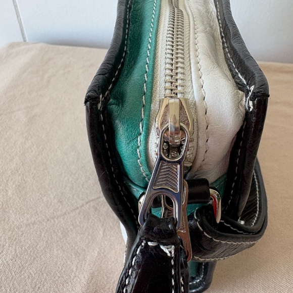 Vintage Balenciaga Black/White/Green Crossbody Bag - Picture 8 of 11